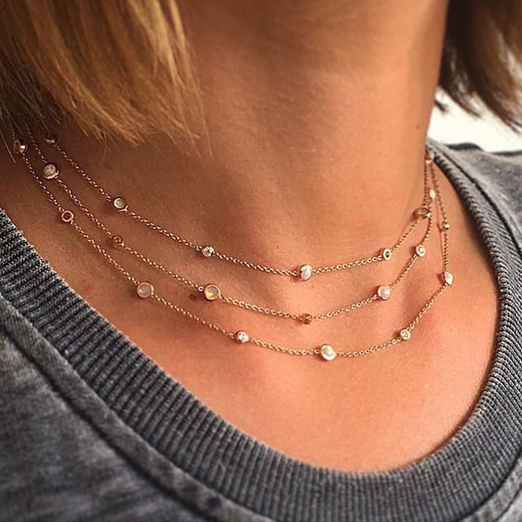 Opal & Diamond Sprinkle Choker
