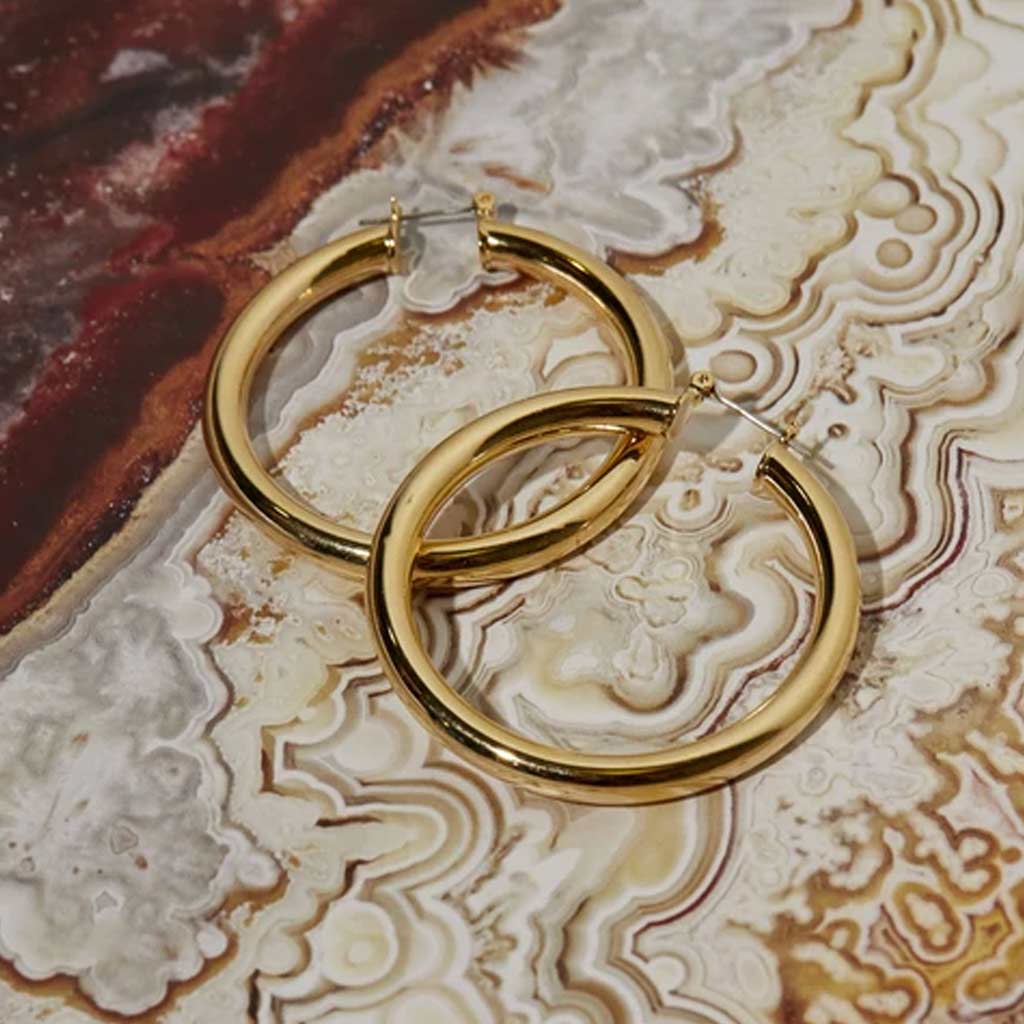 Amalfi Hoops in Gold