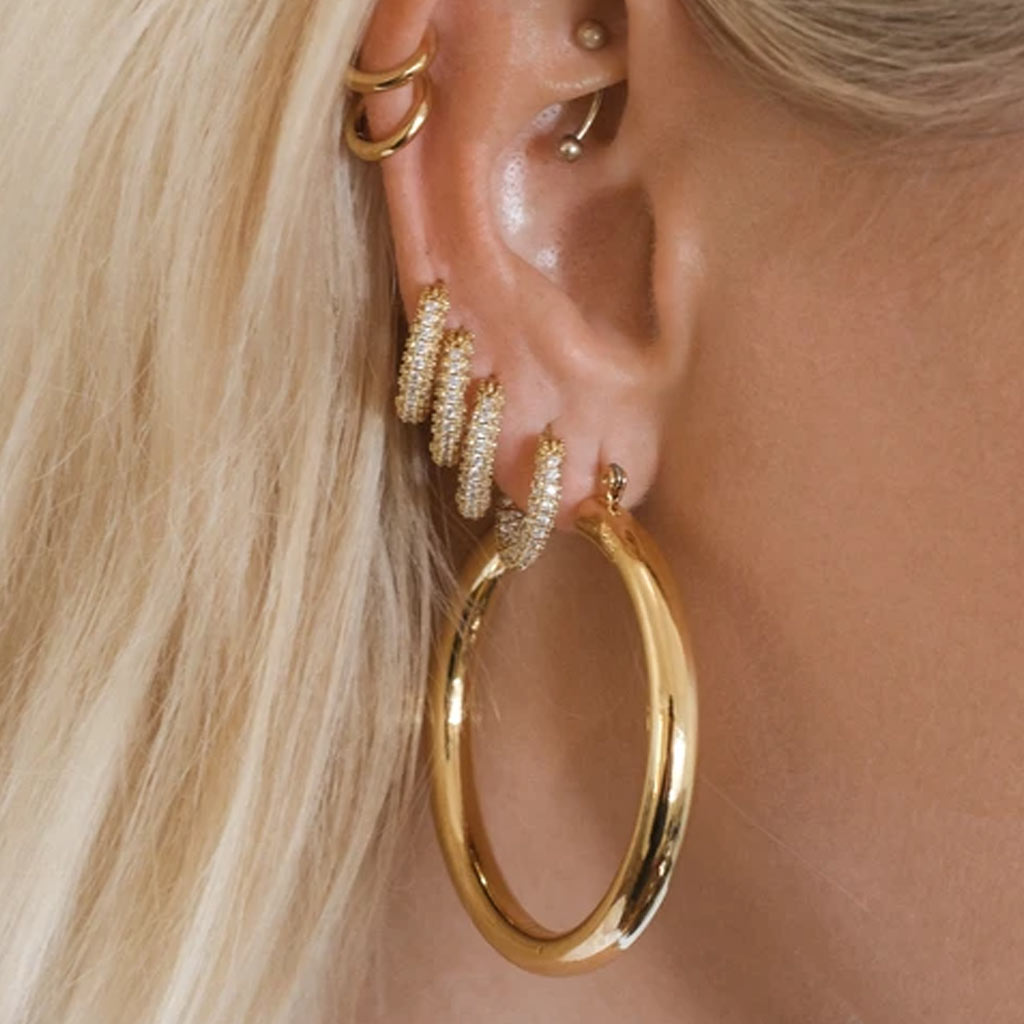 Amalfi Hoops in Gold