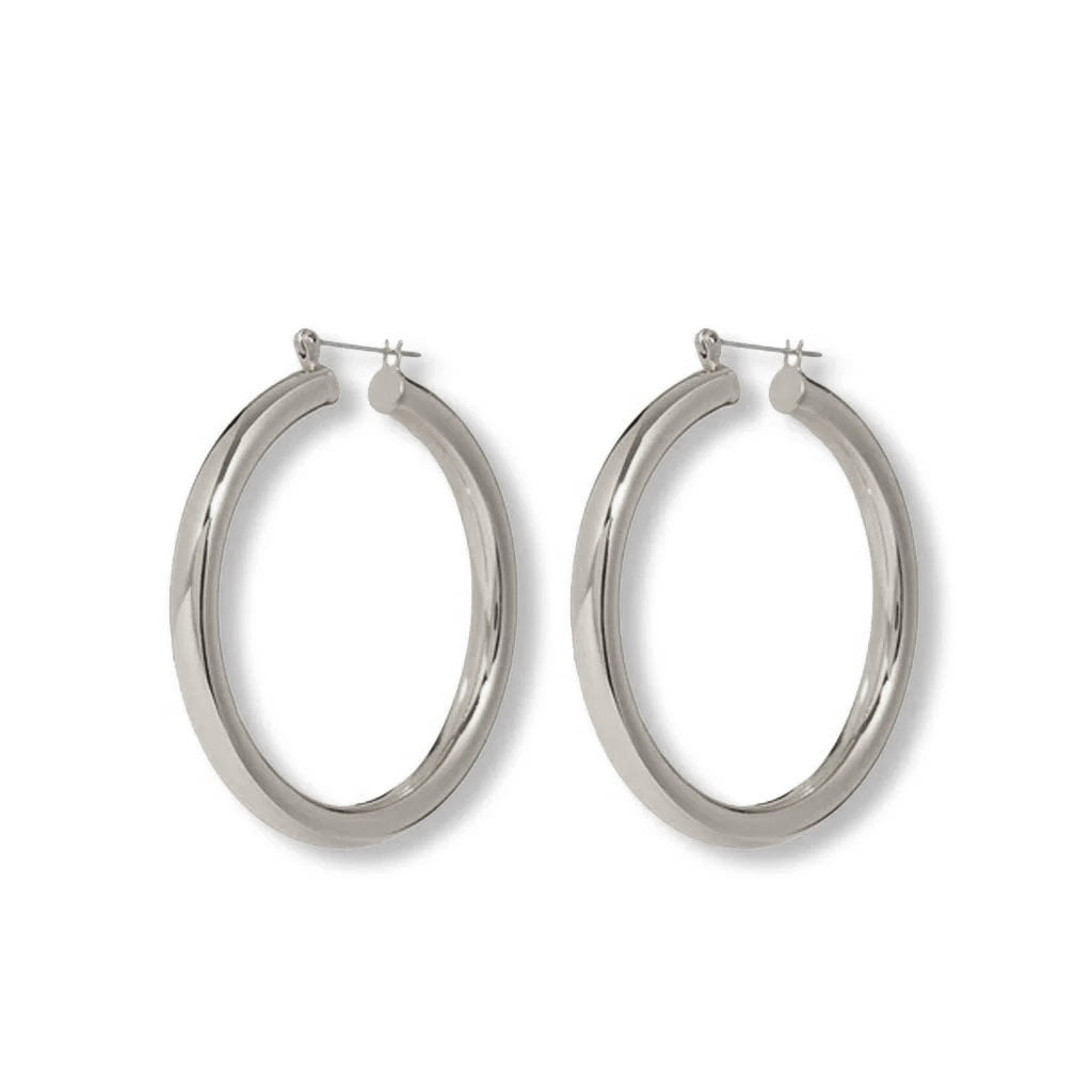 Amalfi Hoops in Silver