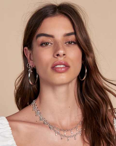 Amalfi Hoops in Silver