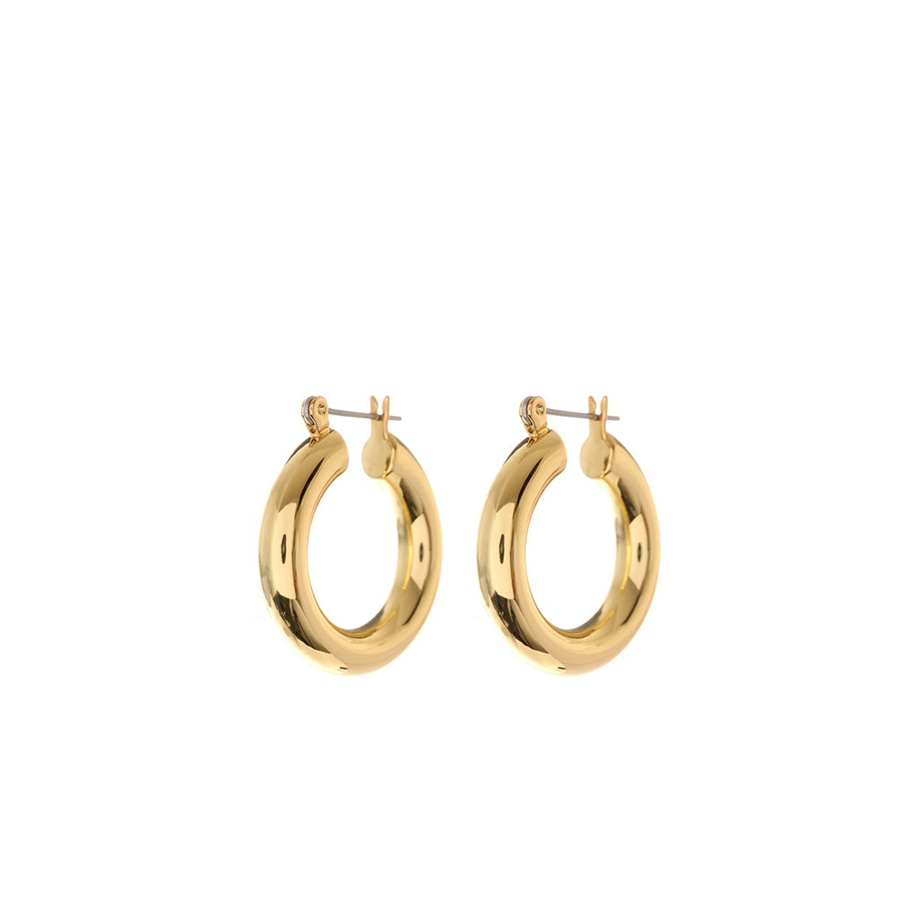 Baby Amalfi Tube Hoops in Gold