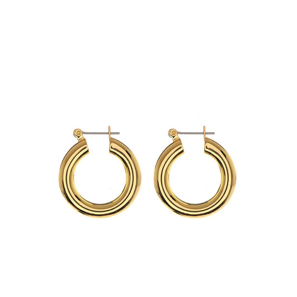 Baby Amalfi Tube Hoops in Gold