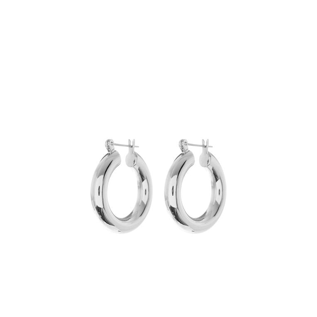 Baby Amalfi Tube Hoops in Silver