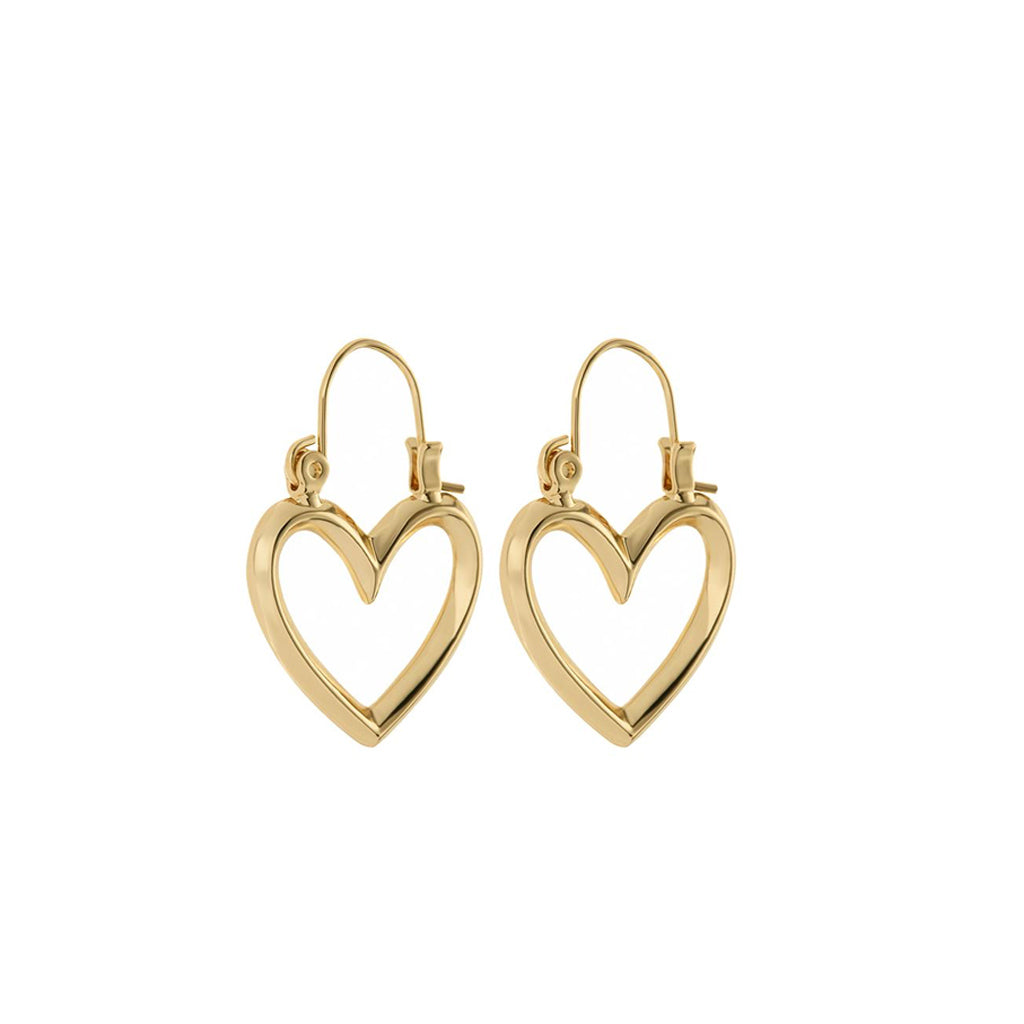Mini Heartbreaker Hoops in Gold