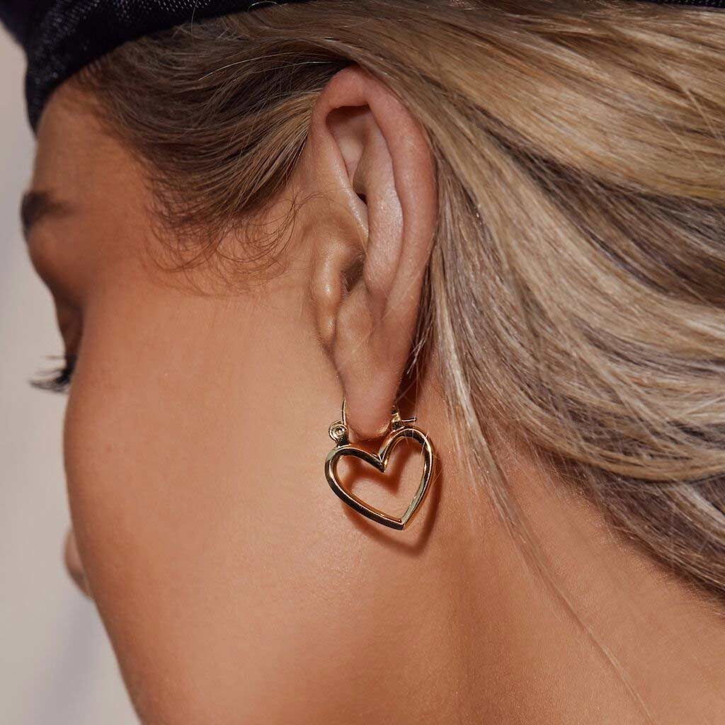 Mini Heartbreaker Hoops in Gold