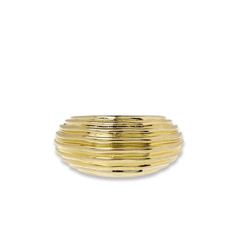 The Wave Dome Ring in Gold