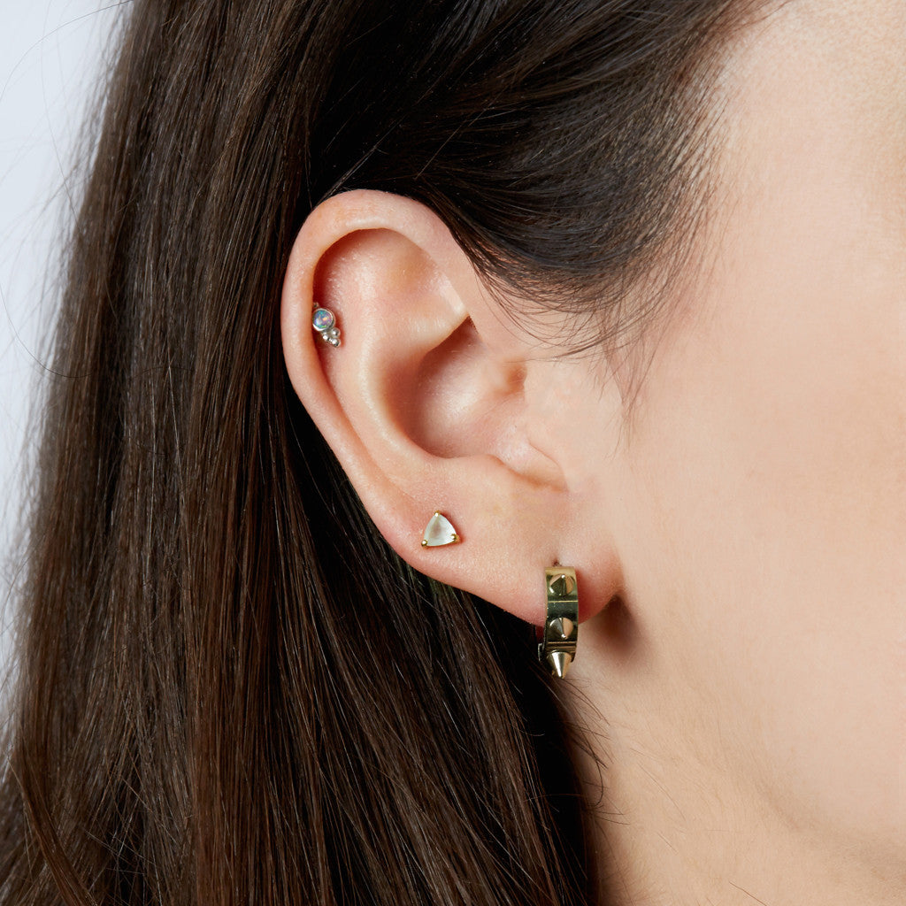 Roxie Spike Hoop Earrings in Gold