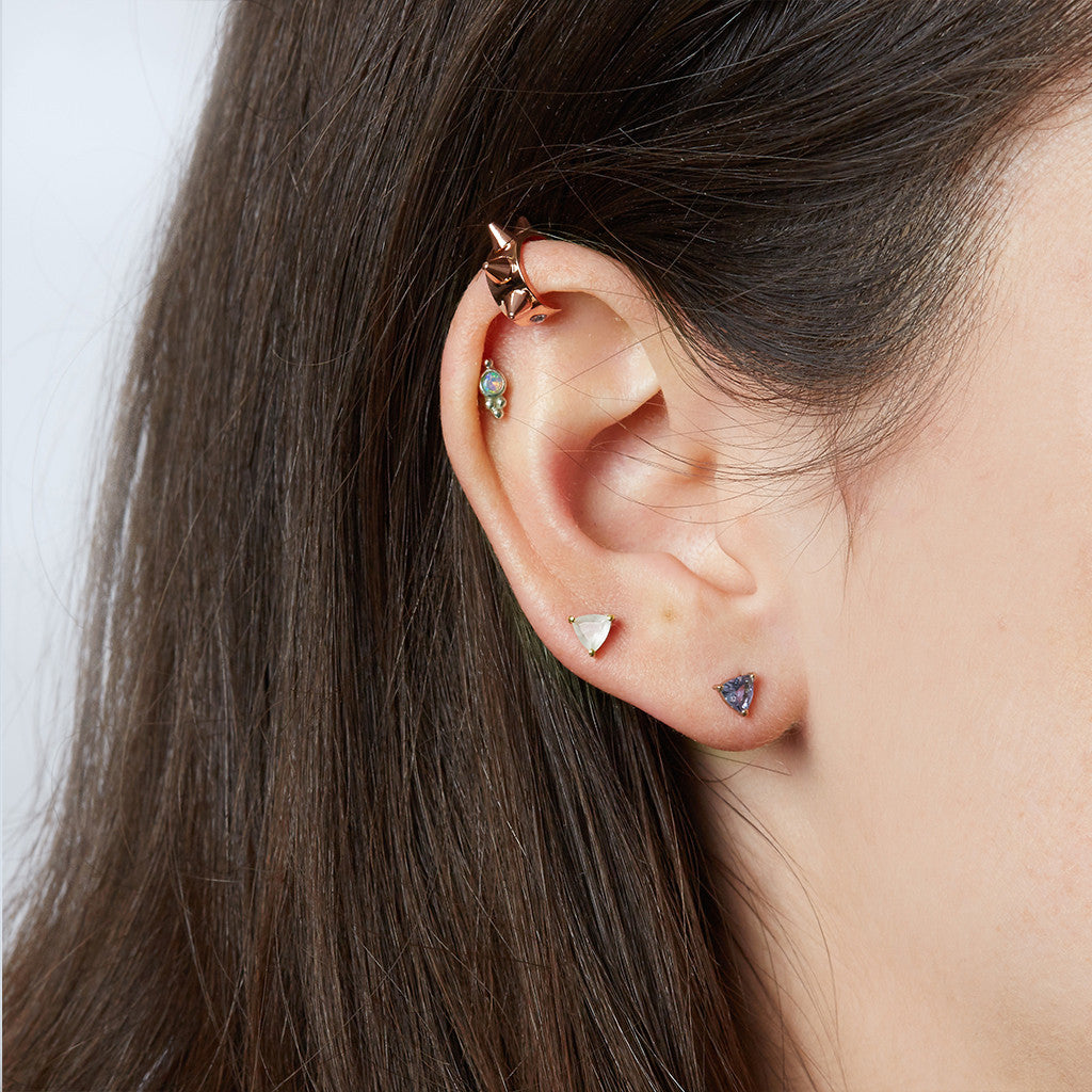 Rose gold spike earrings 2025