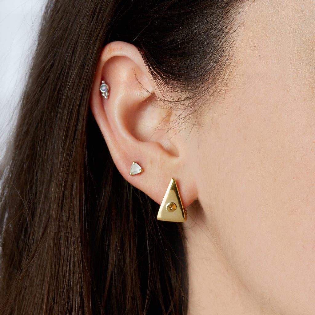 Spike Triangle Earrings