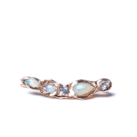 Blue Sapphire Triad Ring