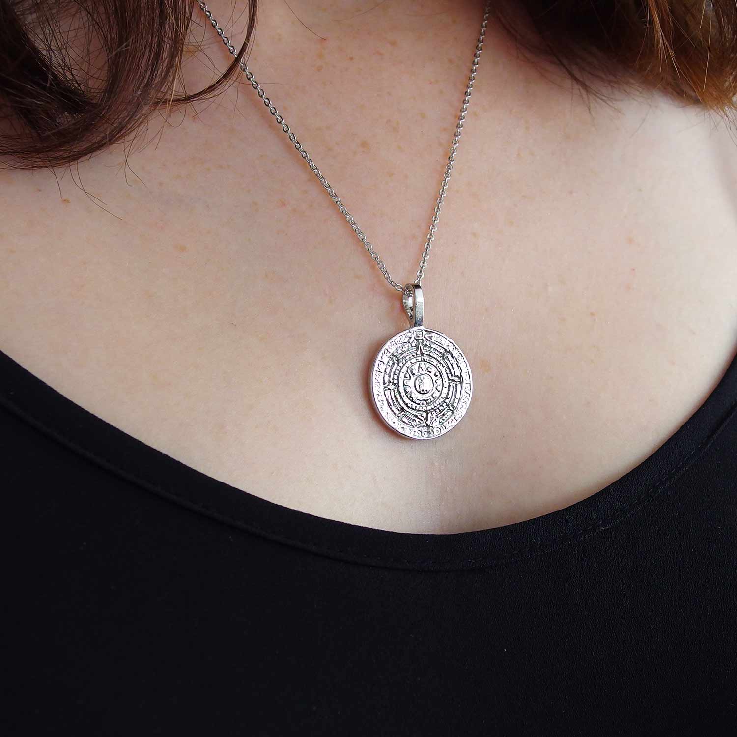 Aztec Calendar Pendant