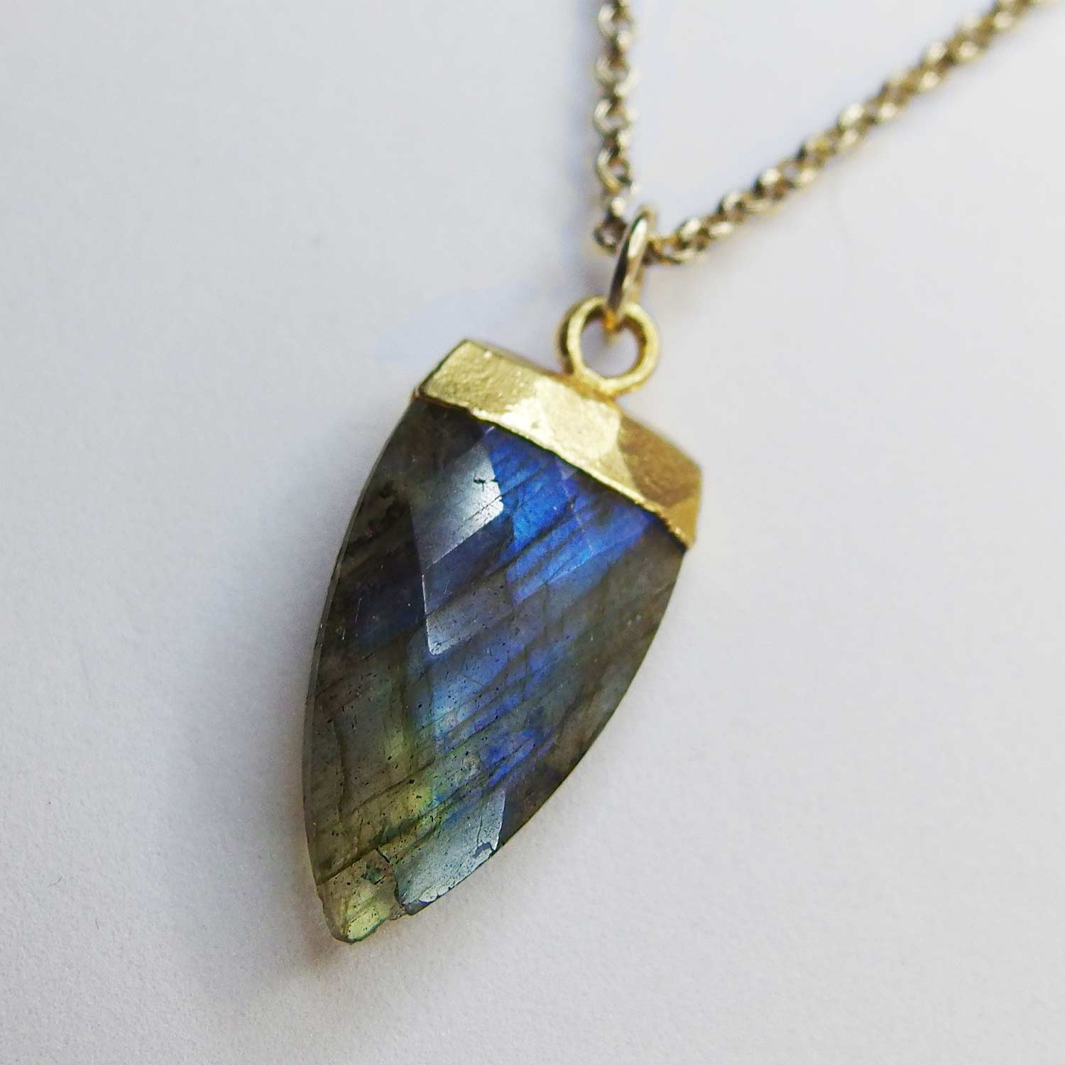 Labradorite Arrowhead Pendant