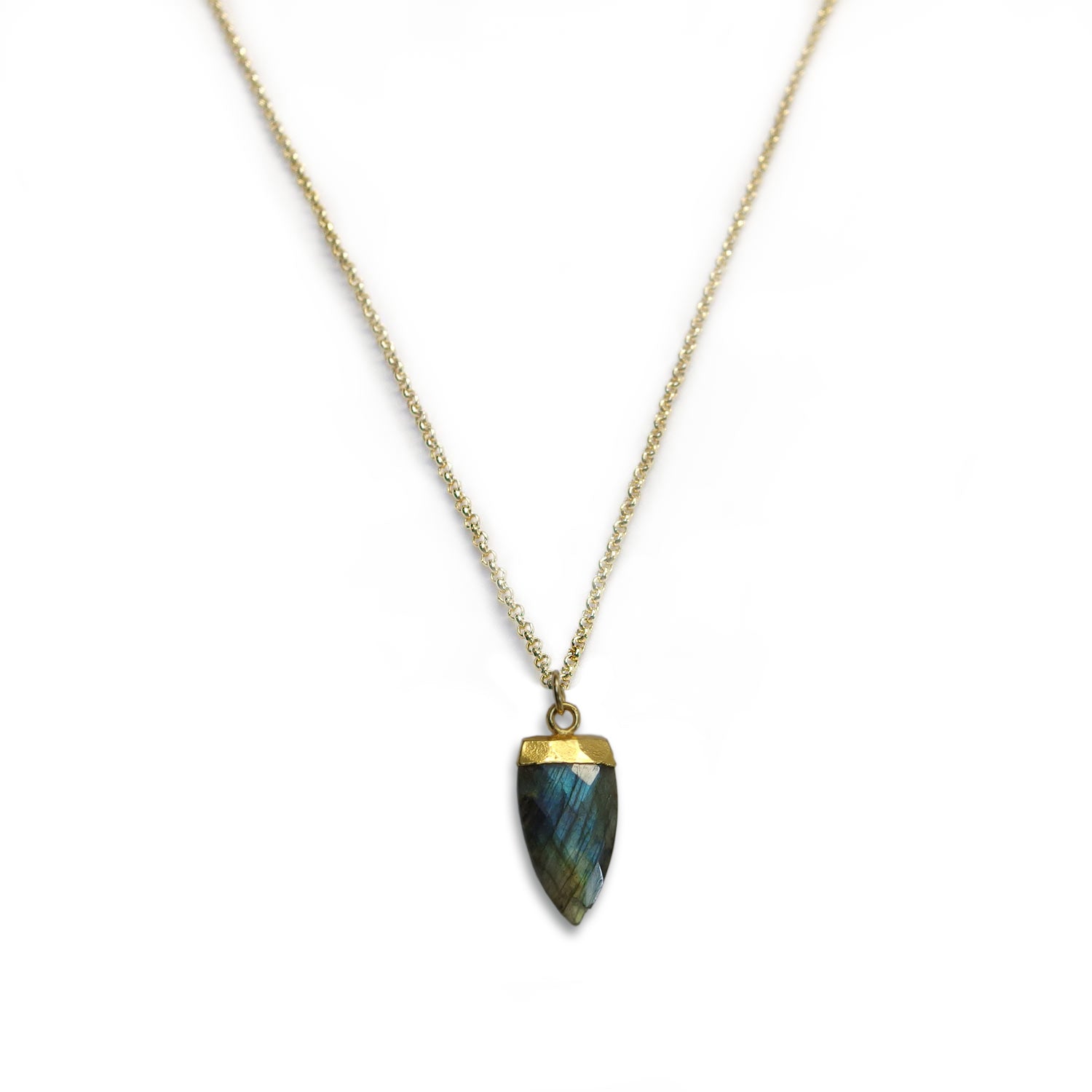 Labradorite Arrowhead Pendant
