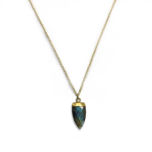 Labradorite Arrowhead Pendant