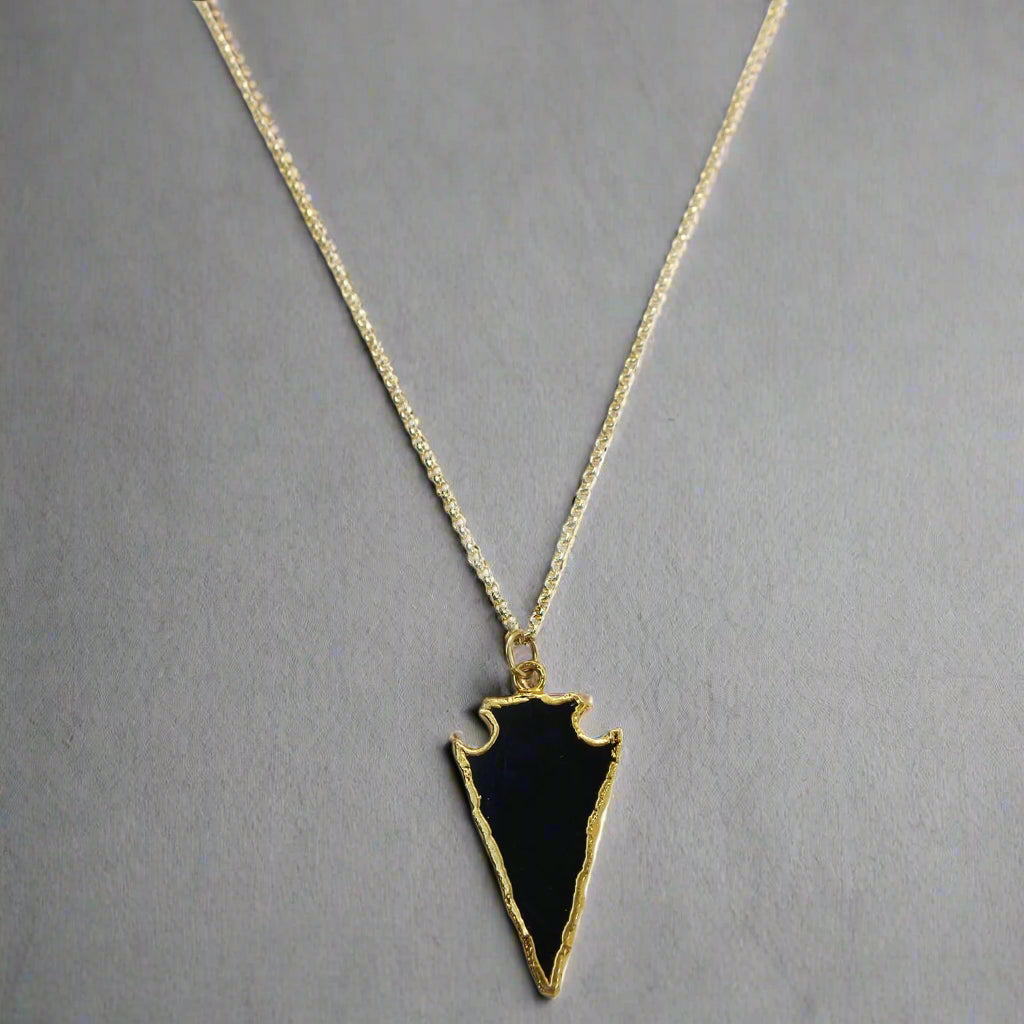 Onyx Arrowhead Pendant