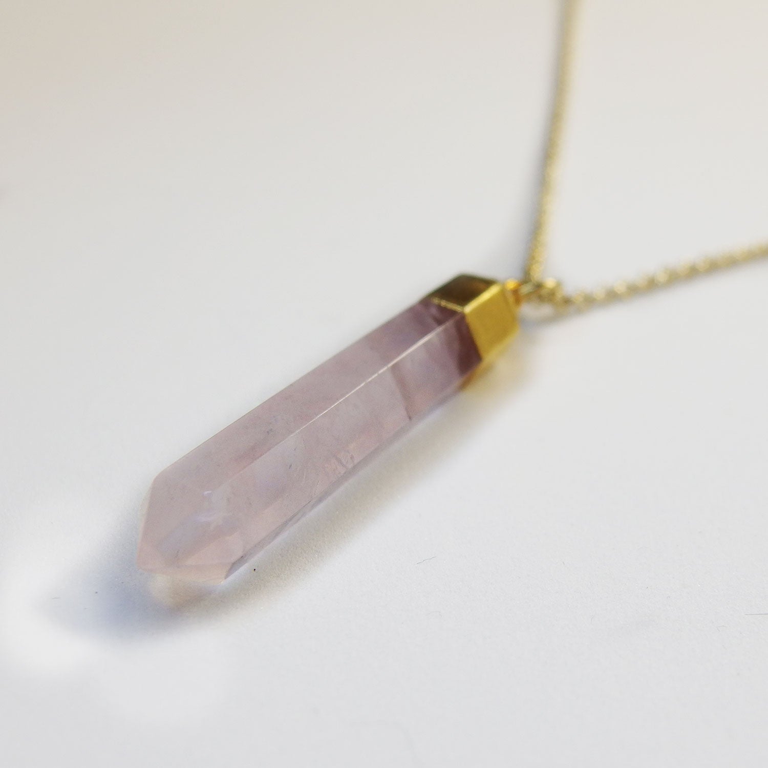 Rose Quartz Crystal Pendant
