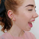Gold Spike Hoop Earrings
