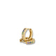Huggie Hoop Earrings with Rainbow Stones