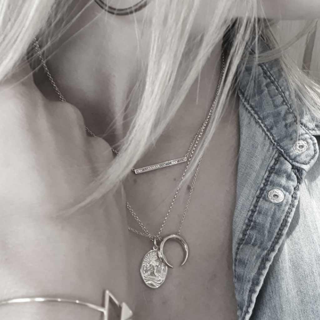 Silver Horn Necklace
