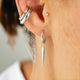 Silver Spike Hoop Earrings