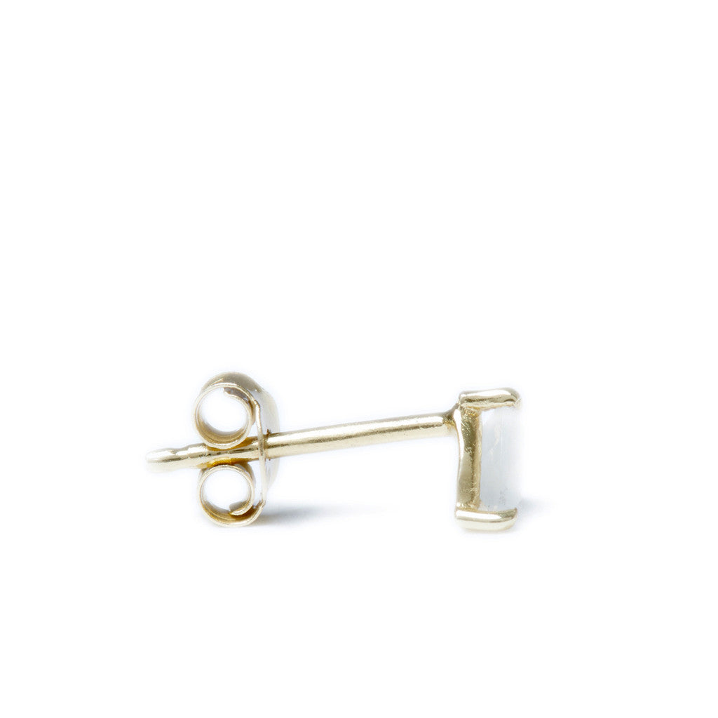 Ocean Droplet Studs in Gold and Aquamarine