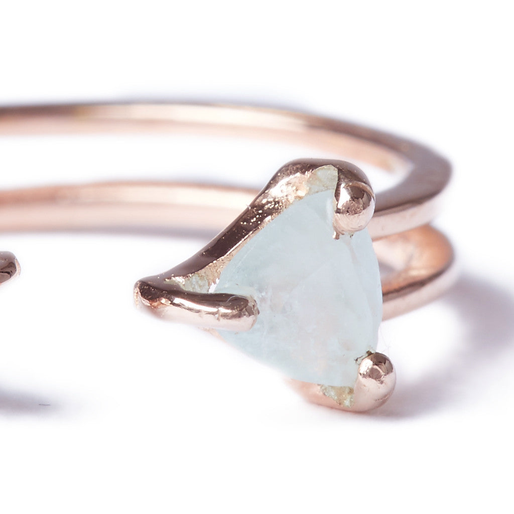 Shark Fin Ring in Rose Gold