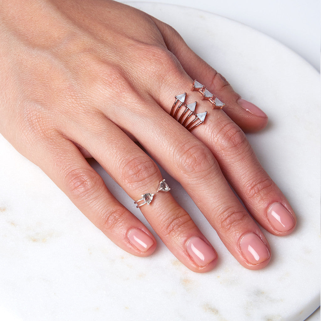 Shark Fin Ring in Rose Gold