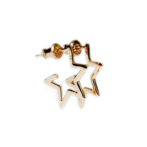 Droplet Double Stud Earring with Chain