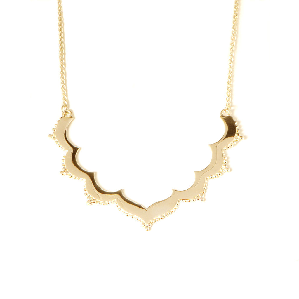 Tangier Small Frame Necklace in Gold