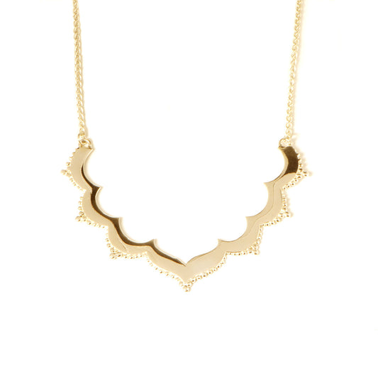 Tangier Small Frame Necklace in Gold