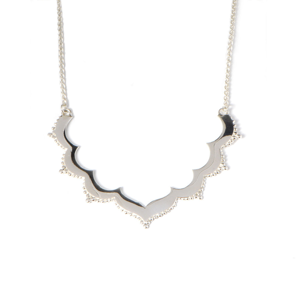 Tangier Small Frame Necklace in Silver