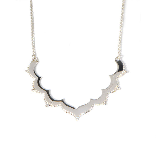 Tangier Small Frame Necklace in Silver